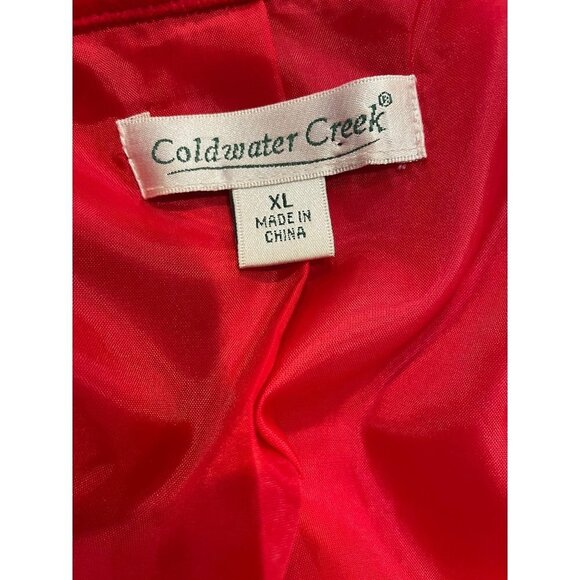 Coldwater Creek Red Zip Front Collared Jacket Sz XL - Picture 6 of 11
